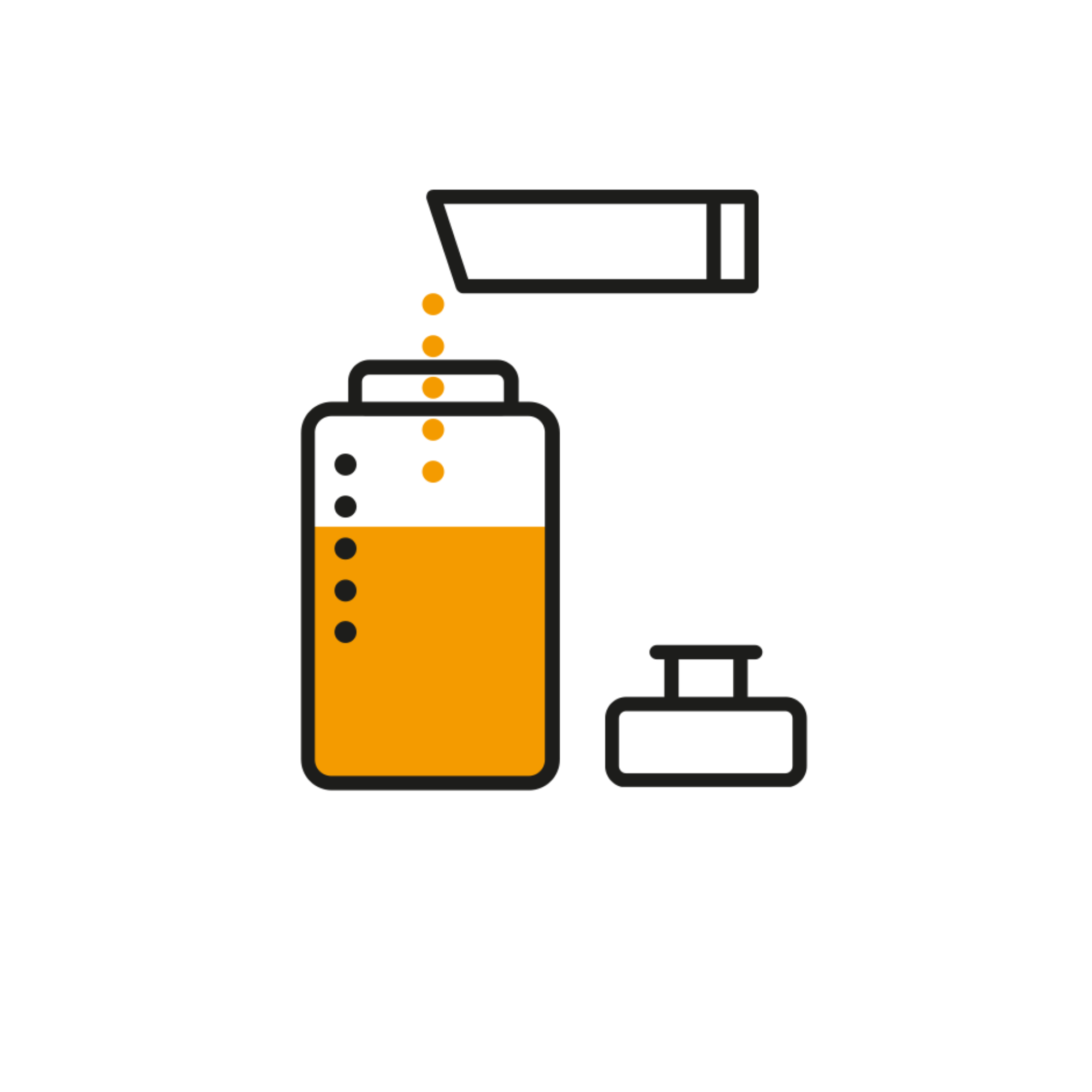 Gib die empfohlene tägliche Verzehrmenge des jeweiligen Produkts in Wasser.