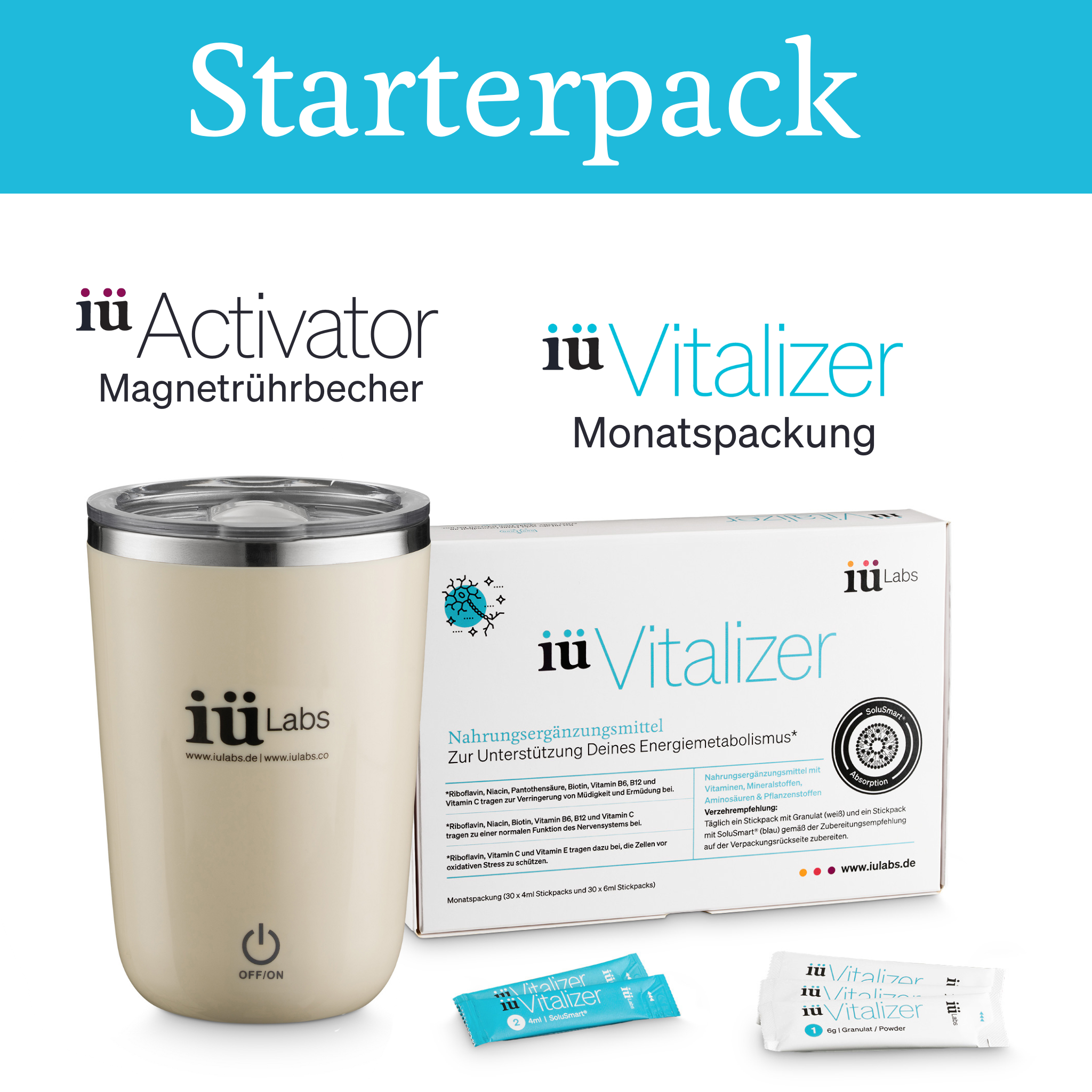iüLabs Starterpack (Monatspackung mit iüActivator) iüVitalizer